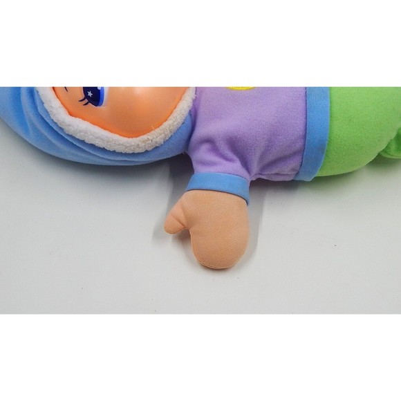 Playskool Glo Worm Plush Lullaby Musical Nightlight Face Blue Green Works 2003 - Picture 9 of 12